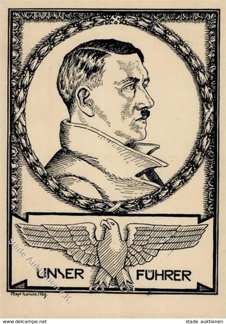 HITLER WK II - Unser Führer S-o Reichsparteitag Nürnberg 1938 Sign. I-II - Weltkrieg 1939-45