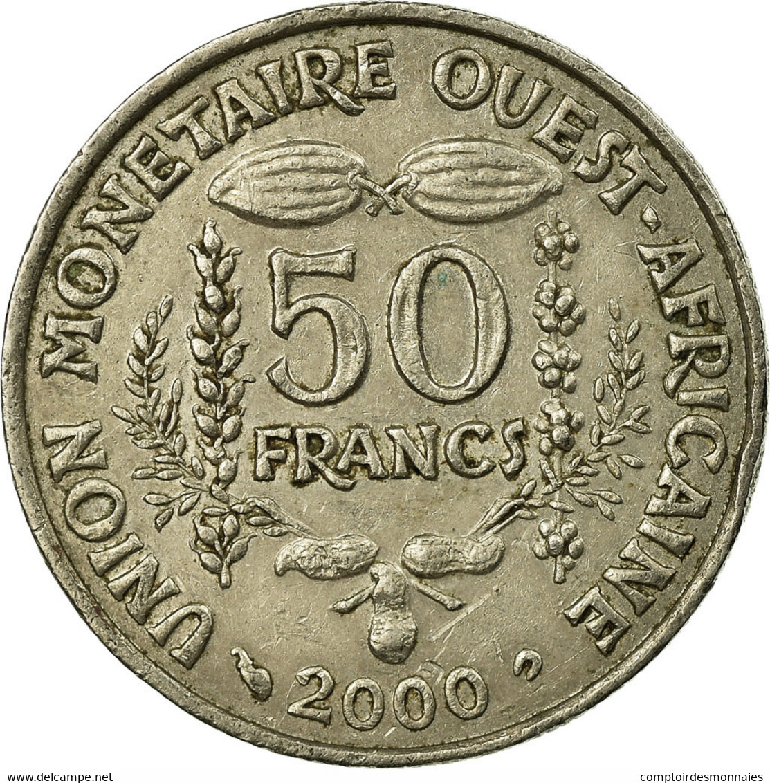 Monnaie, West African States, 50 Francs, 2000, Paris, TTB, Copper-nickel, KM:6 - Ivoorkust