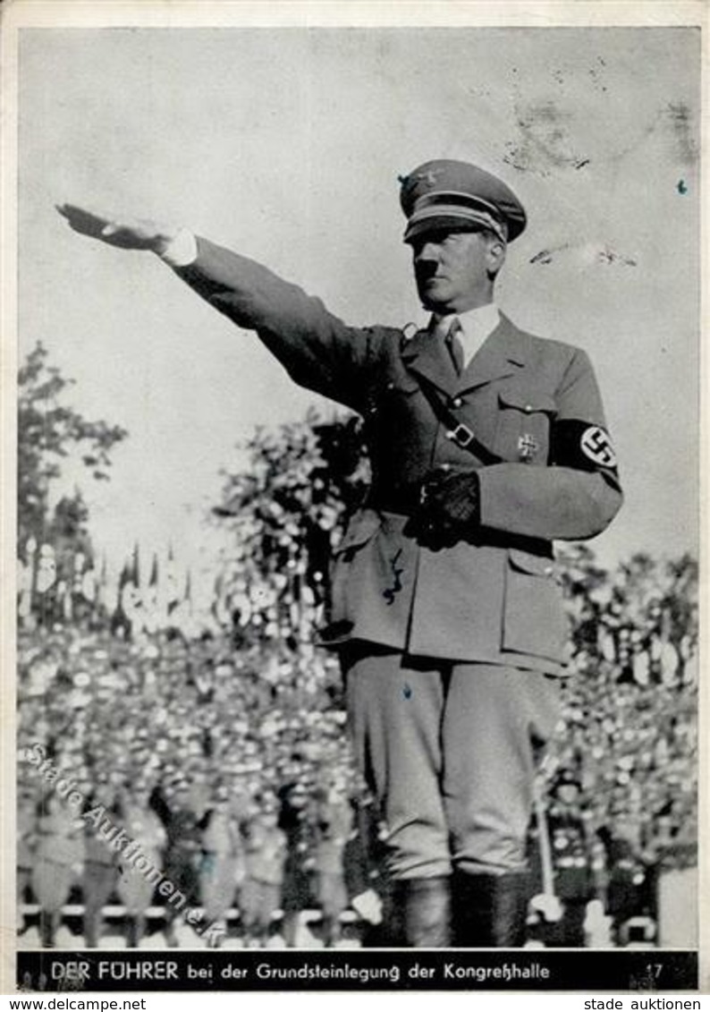 Hitler WK II Grundsteinlegung Der Kongreßhalle I-II - Weltkrieg 1939-45