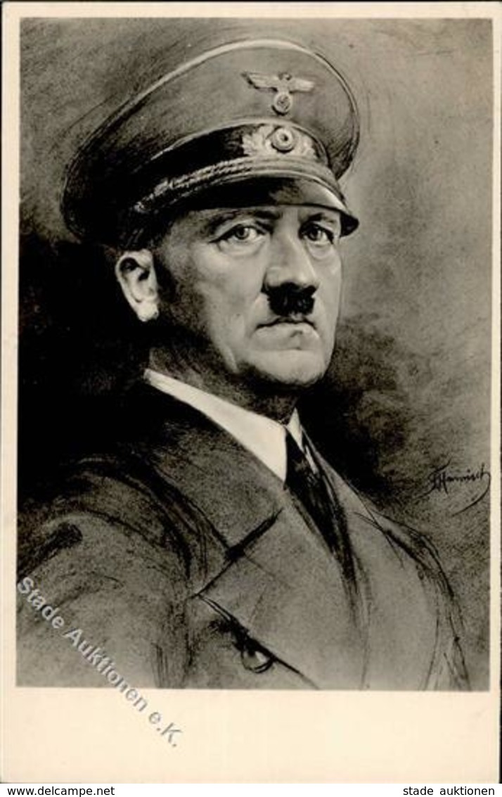 Hitler WK II Sign. Harnisch, M. Künstlerkarte I-II - Weltkrieg 1939-45