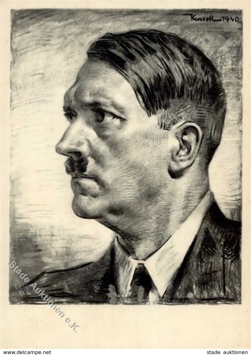 Hitler WK II Sign. Kursell Prof. Künstlerkarte I-II - Weltkrieg 1939-45