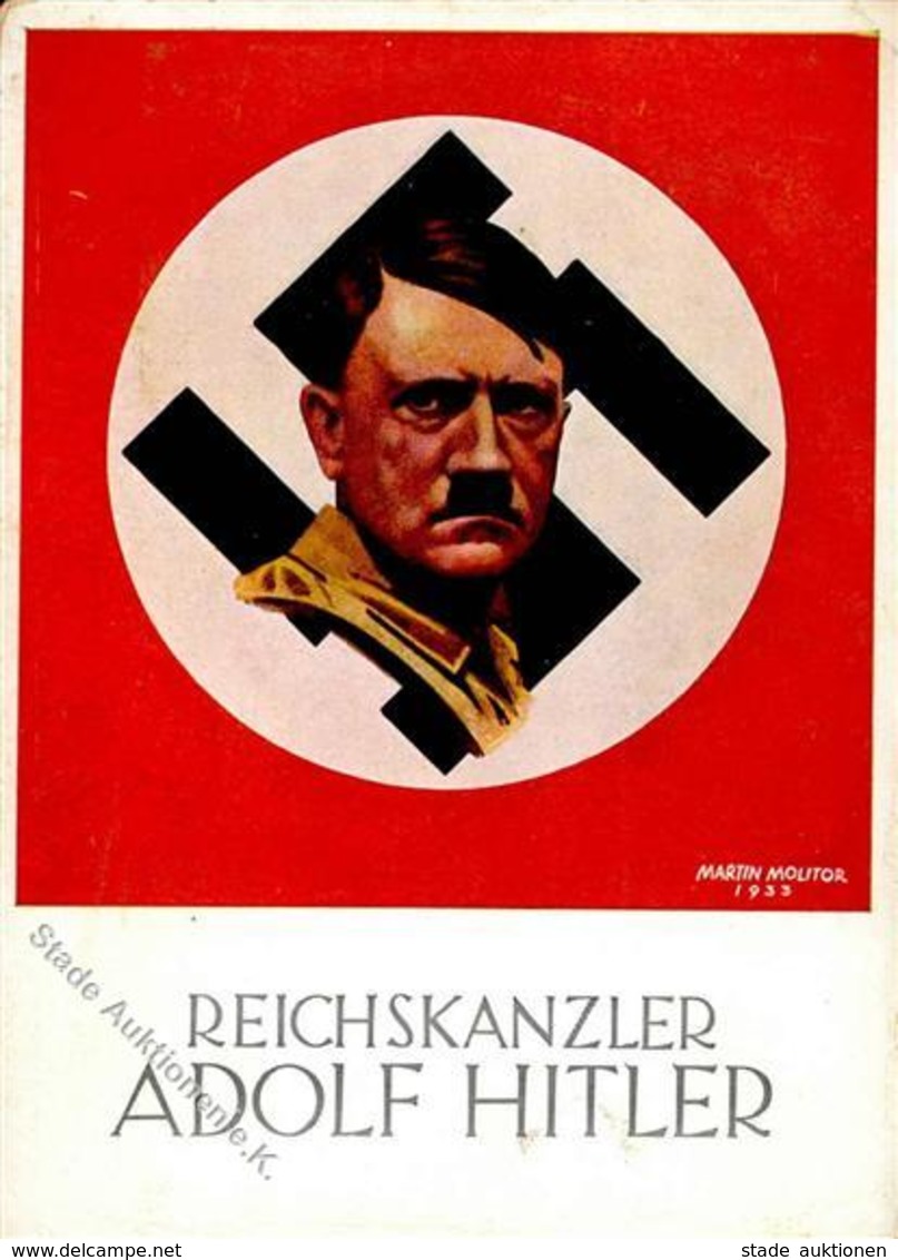 Hitler WK II Sign. Molitor, M. I-II (Ecken Abgestoßen) - Weltkrieg 1939-45