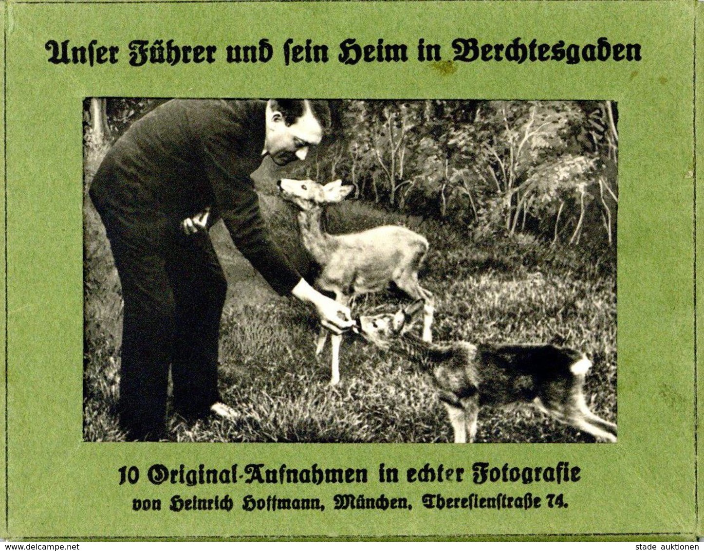 Hitler WK II Unser Führer Und Sein Heim In Berchtesgaden 10 Fotos 9 X 7 Cm Im Orig. Umschlag I-II - Weltkrieg 1939-45
