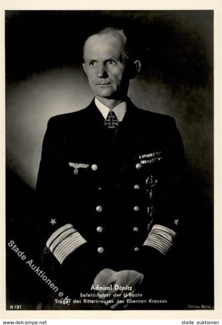 Ritterkreuzträger WK II Dönitz Admiral Foto AK I- - Weltkrieg 1939-45