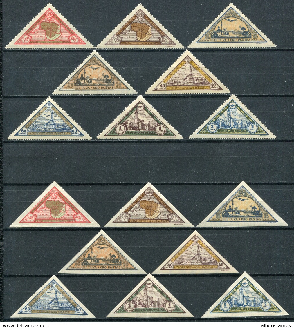 1932-LITUANIA- TRIANGLE-PERF.+  IMPERF.- 16 VAL.  -M.N.H.-LUXE !! - Lithuania