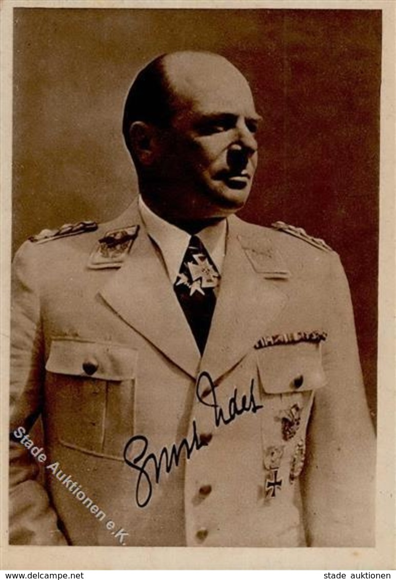 Ritterkreuzträger WK II Udet, Ernst Generaloberst Mit Unterschrift I-II - Weltkrieg 1939-45