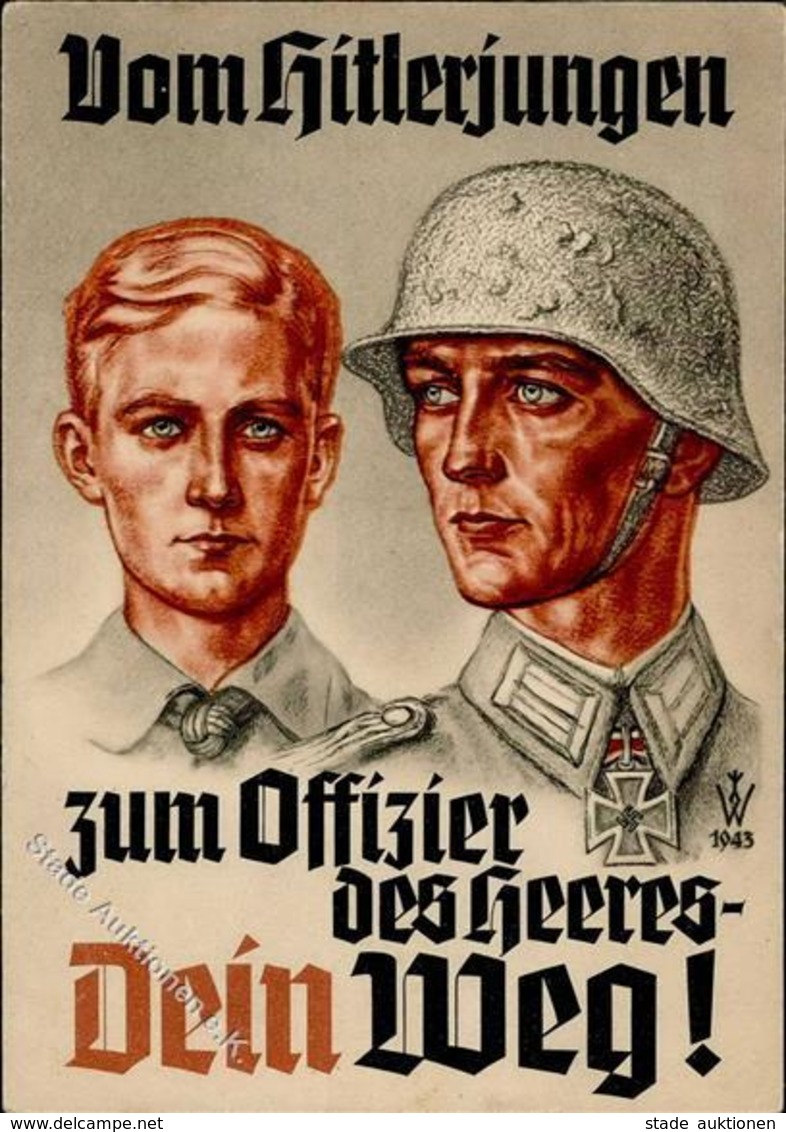 HJ WK II - Vom HITLERJUNGEN Zum OFFIZIER Des HEERES DEIN WEG! - Sign. Wolfgang Willrich I-II - War 1939-45