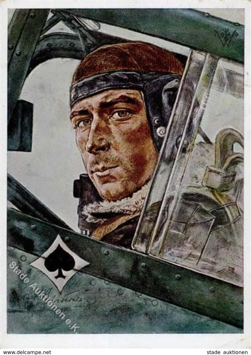 Willrich E 1 Ritterkreuzträger WK II Mölders Oberstleutnant  Künstlerkarte I-II - War 1939-45