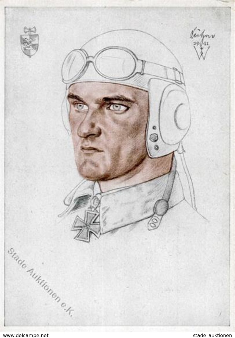 Willrich Nr. E 16 WK II Ritterkreuzträger Lützow Oberstleutnant Künstlerkarte I-II - War 1939-45