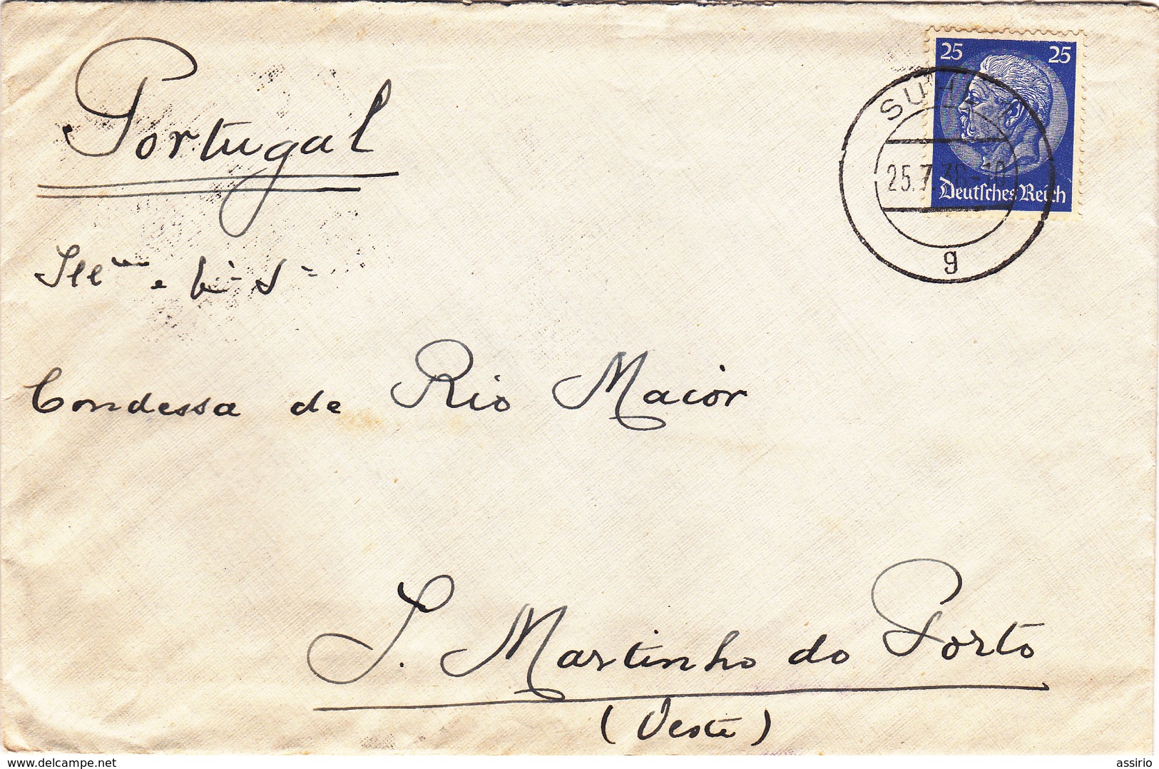 Alemania -Portugal-5 postais + 5 envelopes