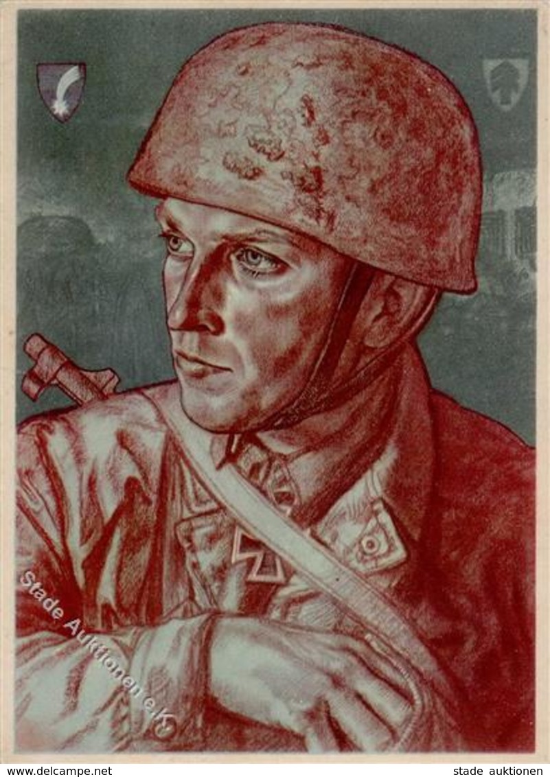 Willrich P 1 R 10 Nr. 5 WK II Ritterkreuzträger Witzig Hauptmann Künstlerkarte I-II - War 1939-45