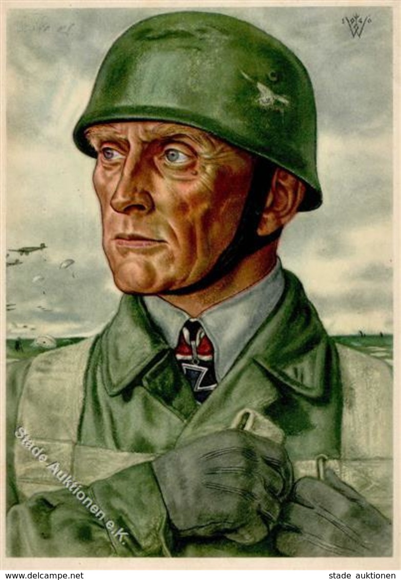 Willrich WK II Ritterkreuzträger Bräuer Oberst Künstlerkarte I-II - Weltkrieg 1939-45