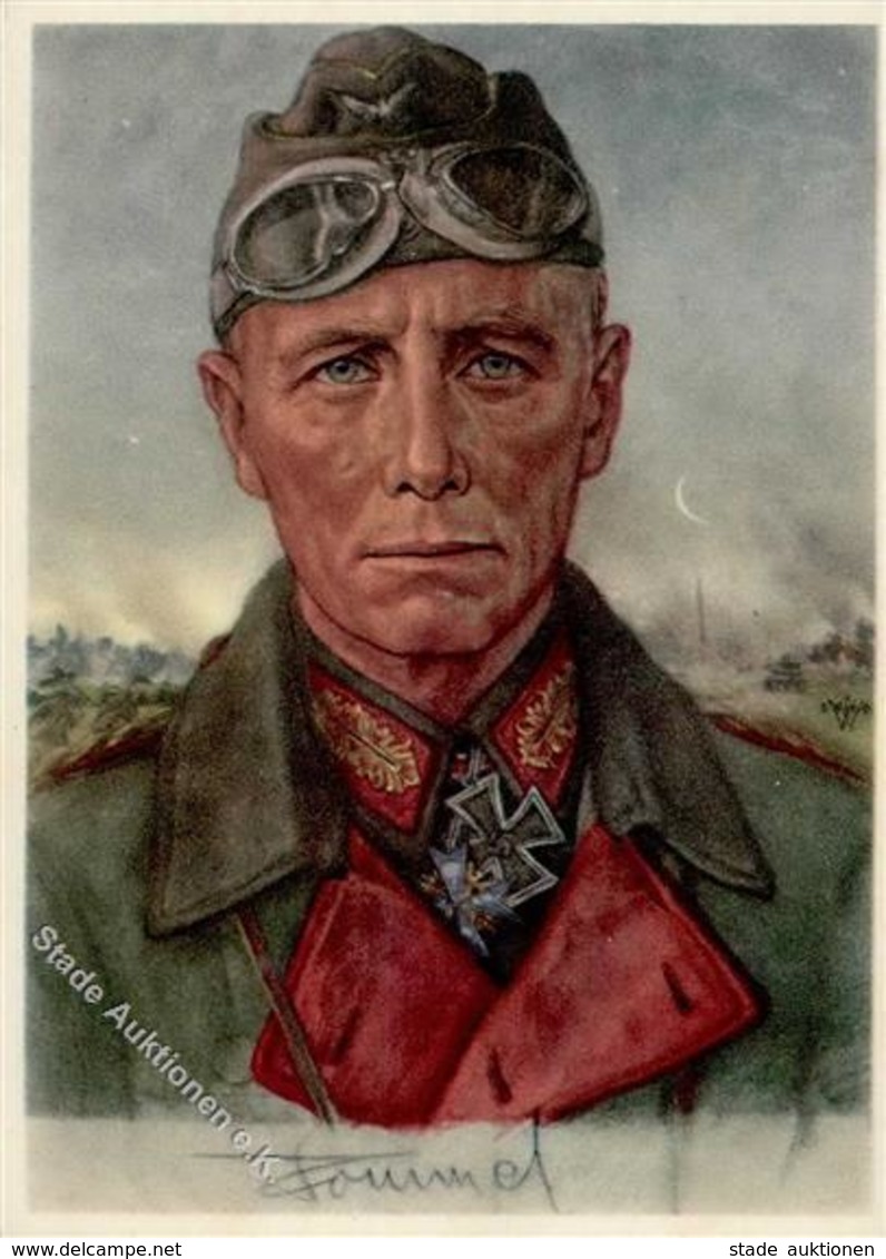 Willrich WK II Ritterkreuzträger Rommel Generalmajor Künstlerkarte I-II - War 1939-45