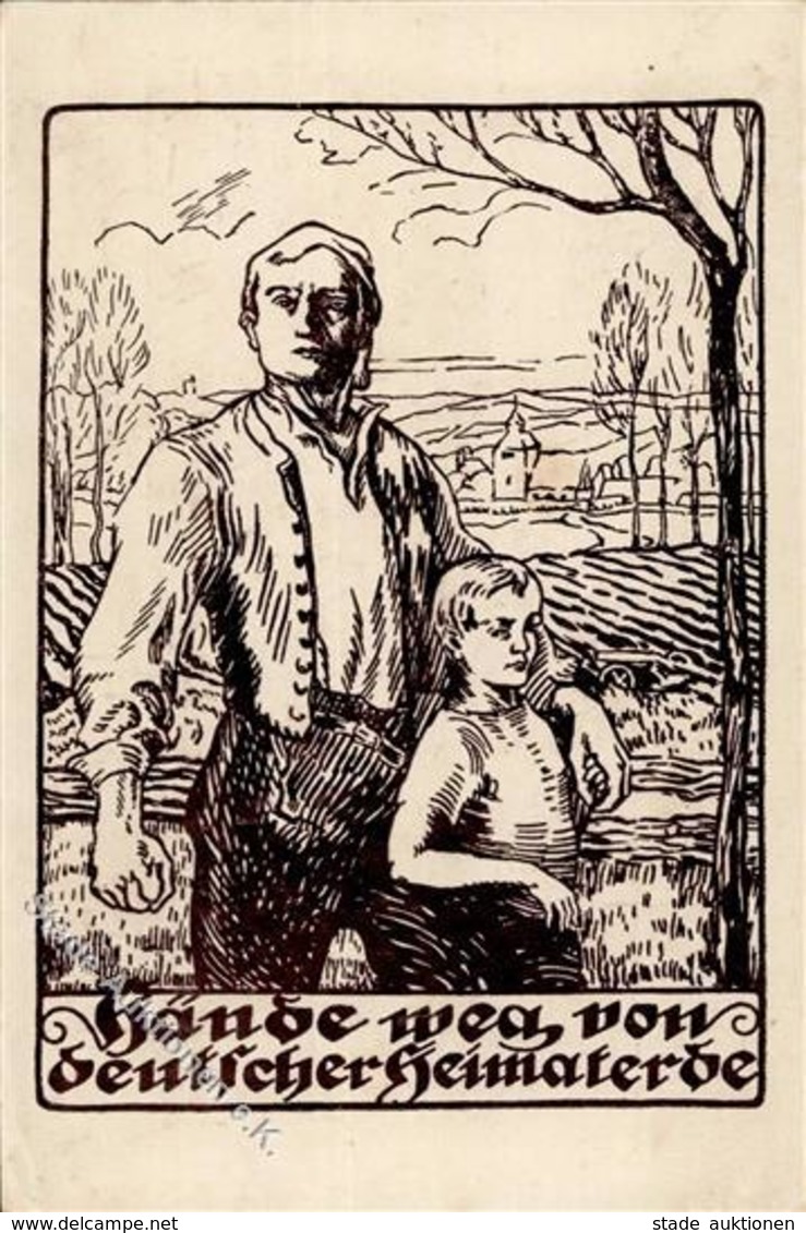 NSDAP WK II - Prop-Ak D. NSDAP AUSSIG -Hände Weg Von Deutscher Heimaterde- NS-Vorläufer 1920! I-II - Weltkrieg 1939-45