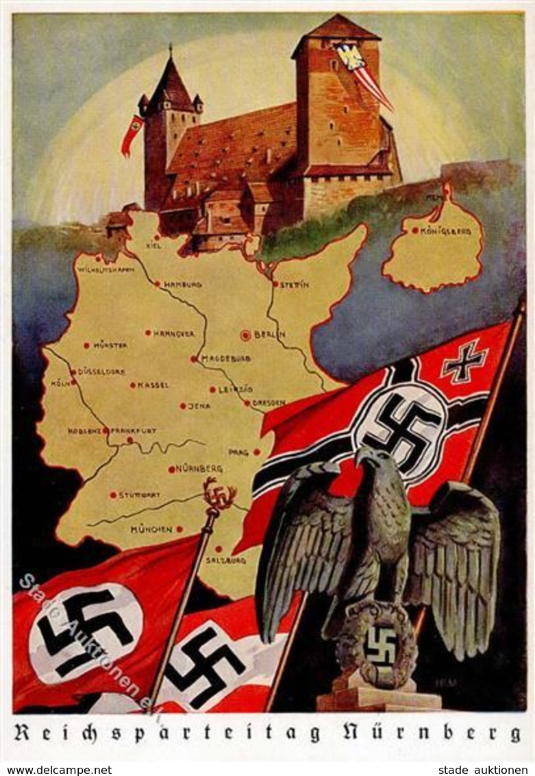 Reichsparteitag Nürnberg (8500) WK II  I- (Andruck, Keine AK-Einteilung) - War 1939-45