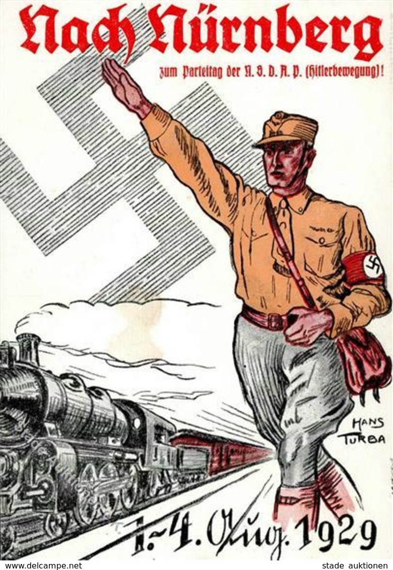 REICHSPARTEITAG NÜRNBERG 1929 WK II - NACH NÜRNBERG Zum PARTEITAG Der NSDAP (HITLERBEWEGUNG) - Eine Der Seltensten Reich - War 1939-45