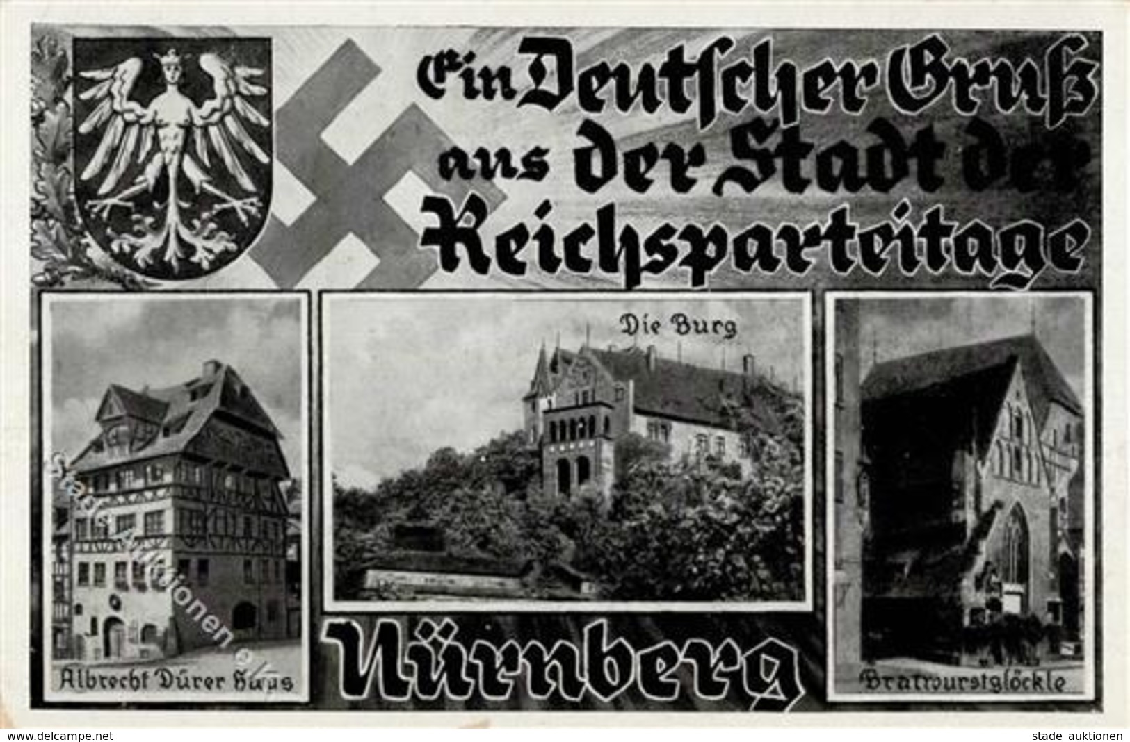 REICHSPARTEITAG NÜRNBERG WK II - Ein Deutscher Gruß V. Reichsparteitag S-o 1936 I-II - War 1939-45