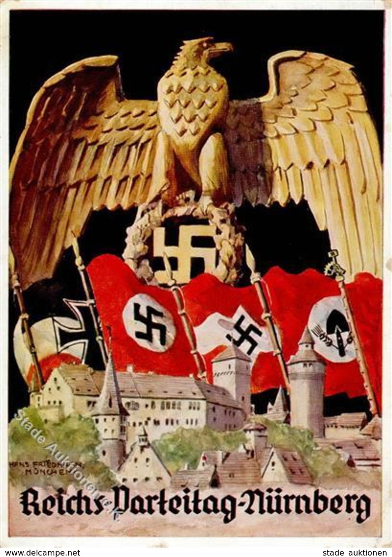 Reichsparteitag WK II Nürnberg (8500) 1935 Künstler-Karte I-II (Ränder Bestoßen) - Guerra 1939-45