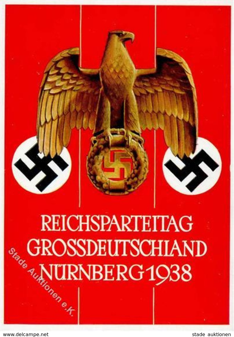 Reichsparteitag WK II Nürnberg (8500) 1938 Künstler-Karte I- - Oorlog 1939-45