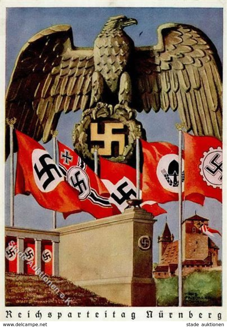 Reichsparteitag WK II Nürnberg (8500) Sign. Friedmann, Hans I-II (kl. Eckbug) - Weltkrieg 1939-45