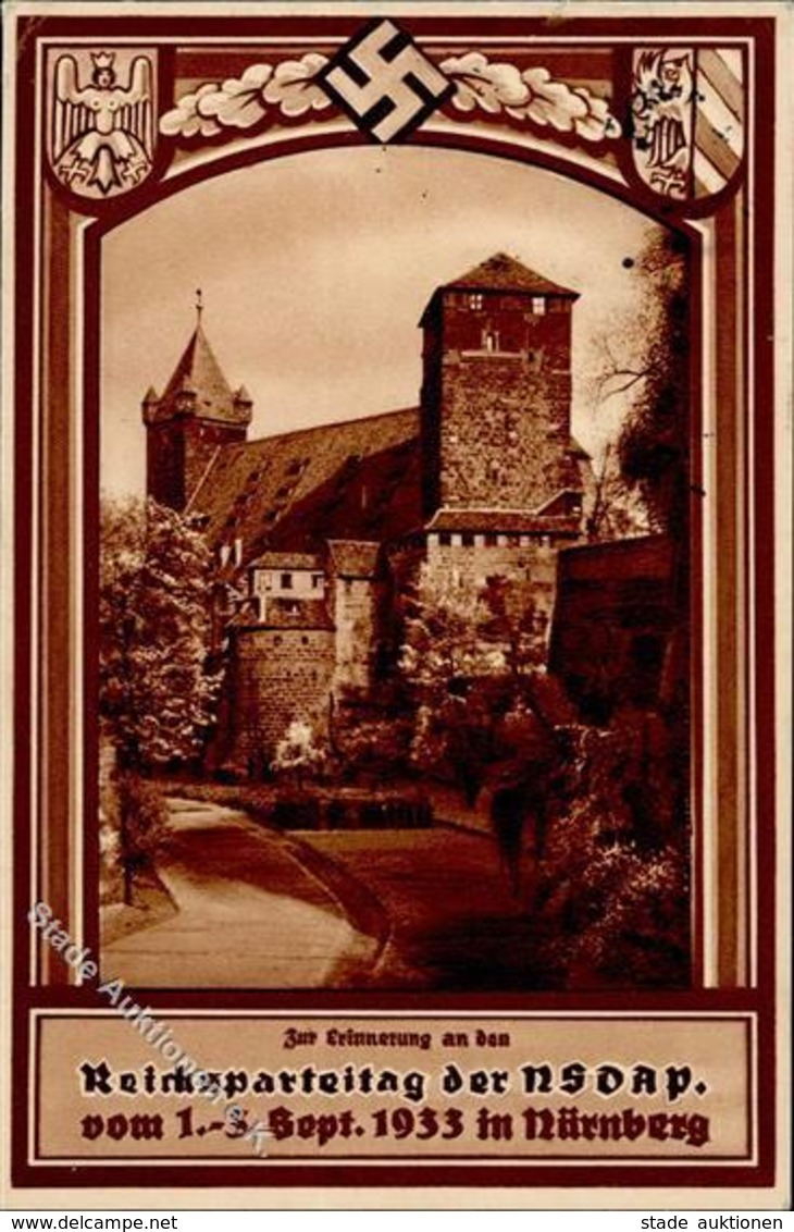 RP NÜRNBERG 1933 WK II - Erinnerungskarte Mit S-o I-II - War 1939-45