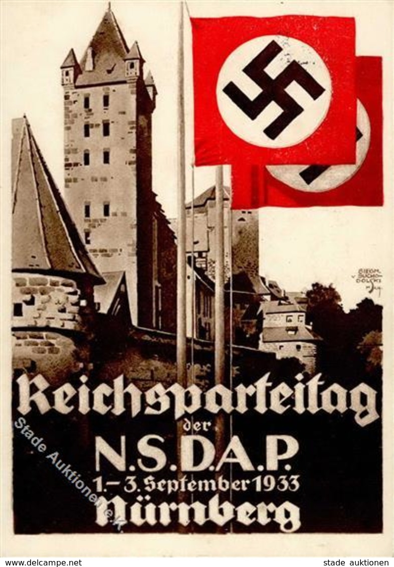 REICHSPARTEITAG NÜRNBERG WK II - Festpostkarte 1933 Mit S-o I-II - War 1939-45