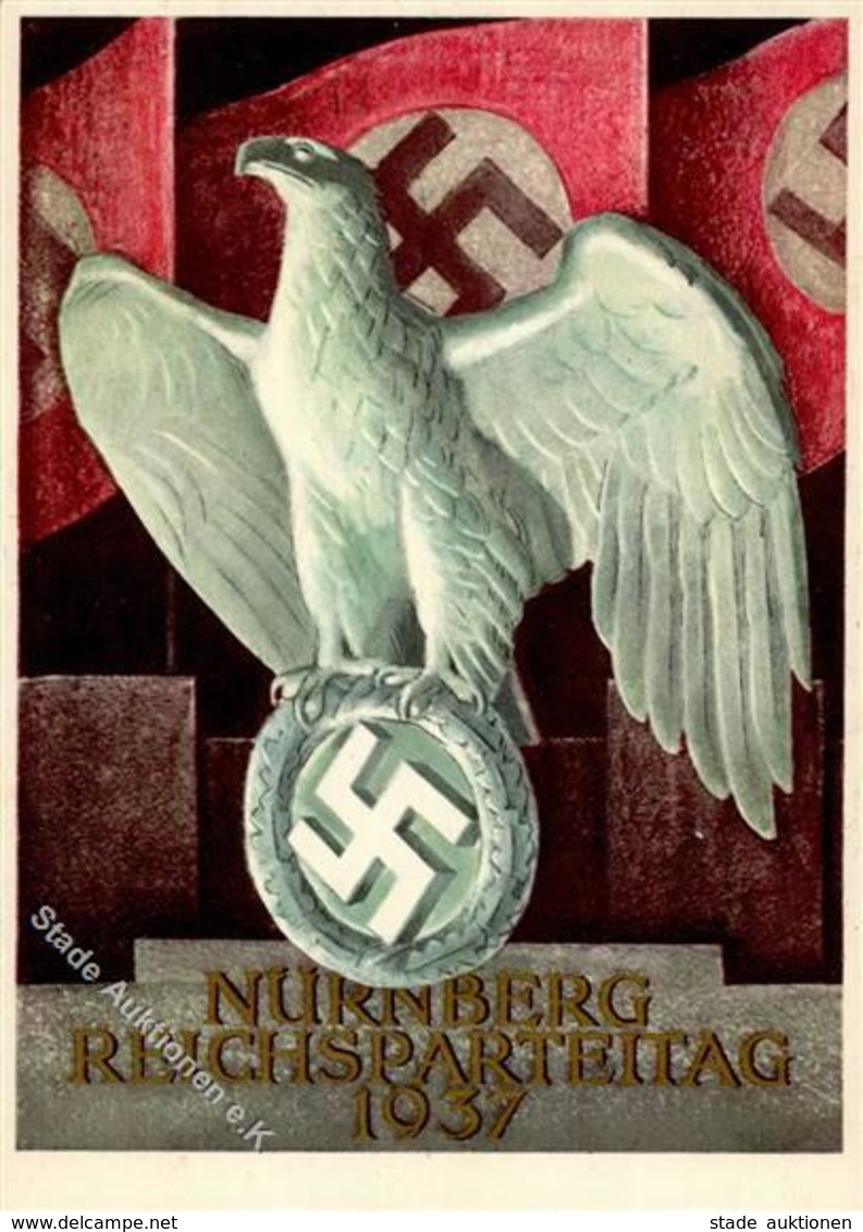REICHSPARTEITAG NÜRNBERG WK II - Festpostkarte 1937 Mit S-o I - Weltkrieg 1939-45