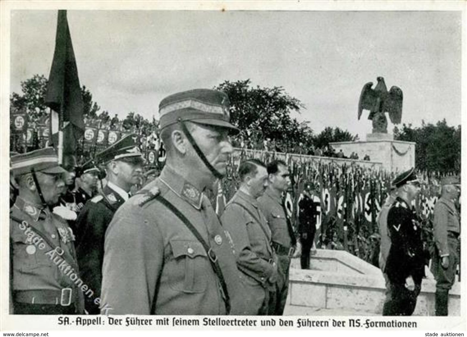 REICHSPARTEITAG NÜRNBERG WK II - PH - SA-APPELL Mit U.a. SS-HIMMLER -Nadelloch- - Weltkrieg 1939-45
