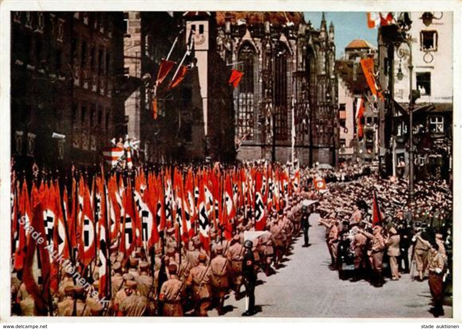 REICHSPARTEITAG NÜRNBERG WK II - PH 442 -der Führer Nimmt Den Vorbeimarsch Der SA Am Adolf-Hitler-Platz Ab - S-o 1935 I- - Guerra 1939-45