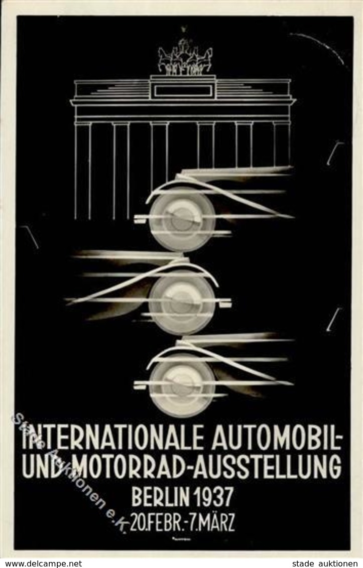 BERLIN WK II - IAA BERLIN 1937 - Künstlerkarte Mit S-o I-II - Weltkrieg 1939-45