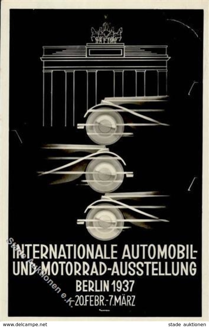 BERLIN WK II - IAA BERLIN 1937 - Künstlerkarte Mit S-o I-II - War 1939-45