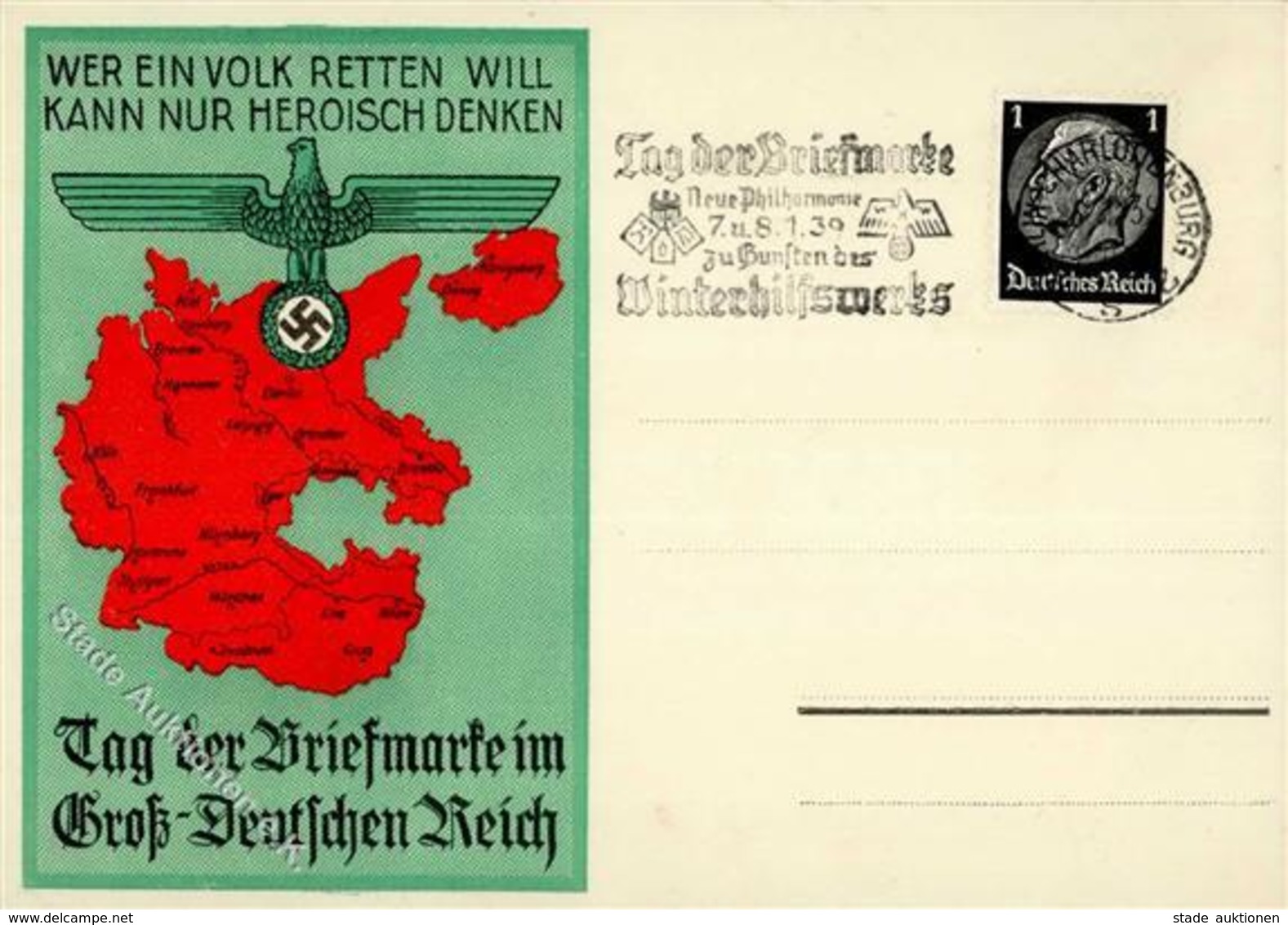 BERLIN-CHARLOTTENBURG WK II - TAG Der BRIEFMARKE 1939 Mit S-o I - War 1939-45