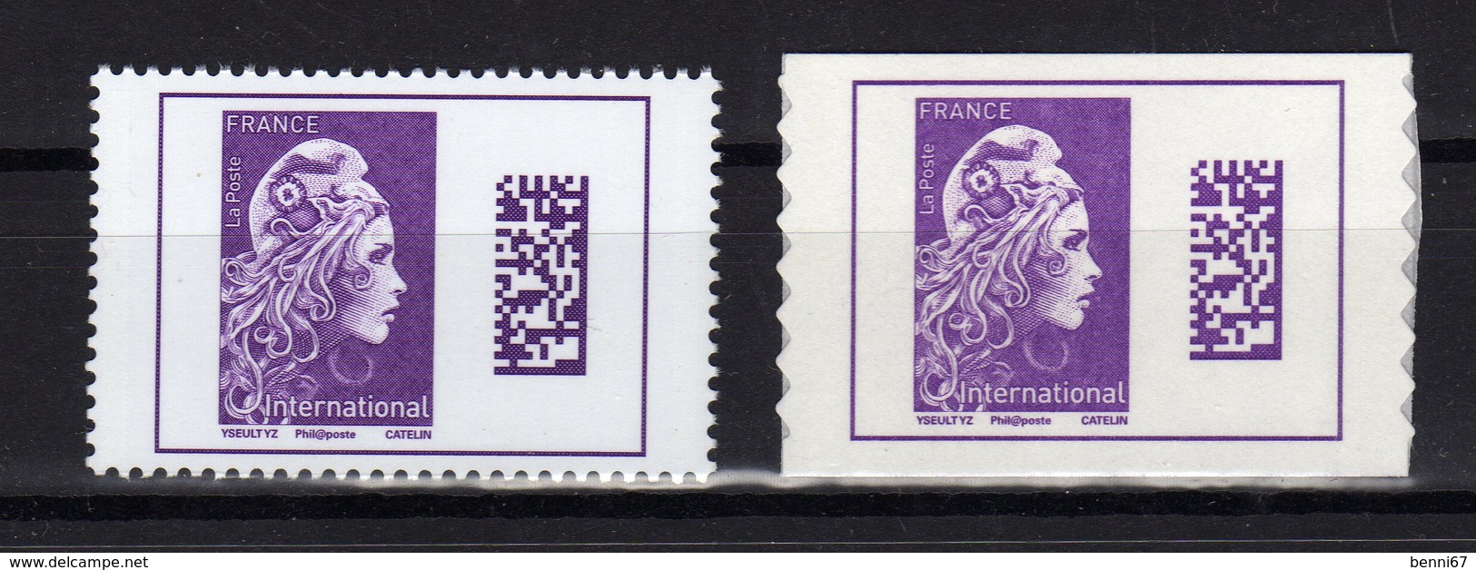 FRANCE 2019 Nouveauté  Marianne L'Engagée 2 TP Dent. + Autoadh. MNH ** - 2018-2023 Marianne L'Engagée