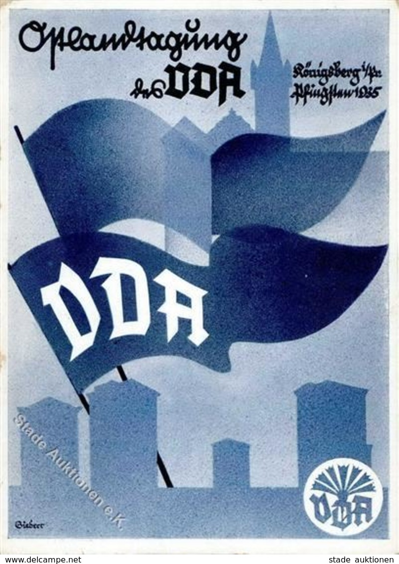 KÖNIGSBERG,Ostpr. WK II - OSTLANDTAGUNG Der VDA 1935 Sign. Künstlerkarte Mit S-o I-II - Weltkrieg 1939-45