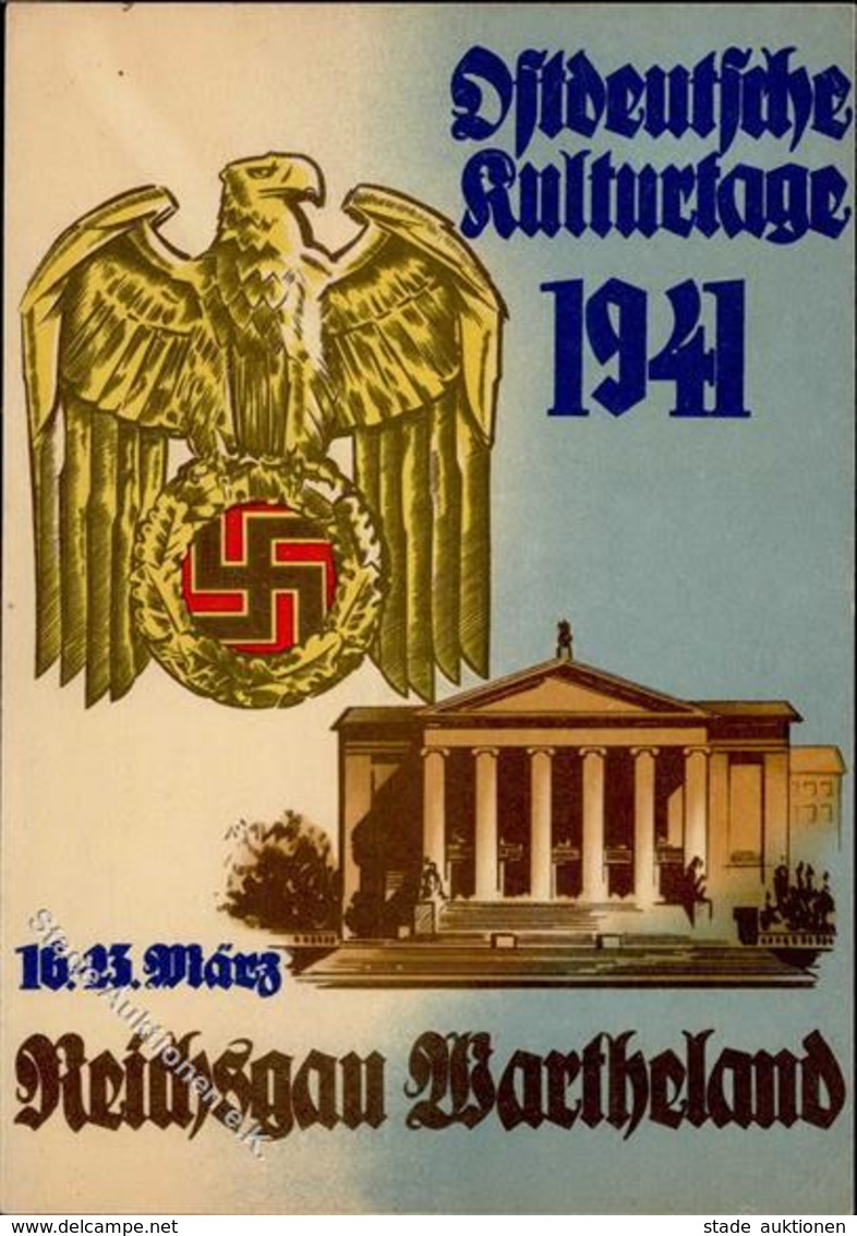 POSEN WK II - OSTDEUTSCHE KULTURTAGE REICHSGAU WARTHELAND 1941 Mit S-o I-II - War 1939-45