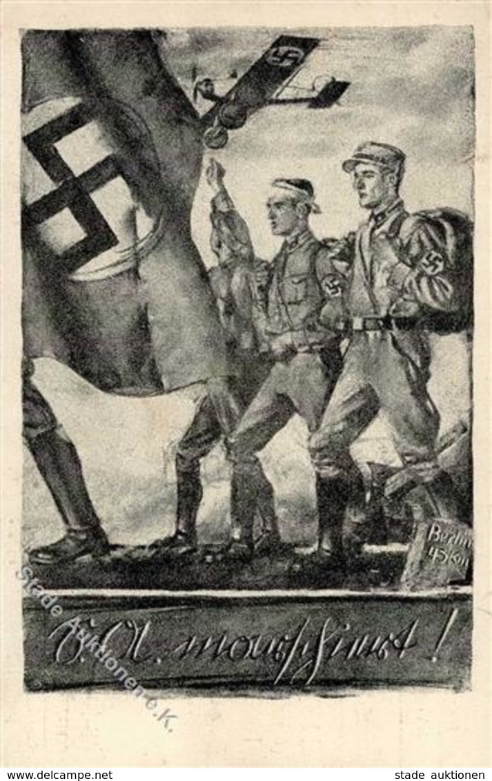 WK II SA Propaganda SA Maschiert Künstler-Karte I-II - Guerra 1939-45