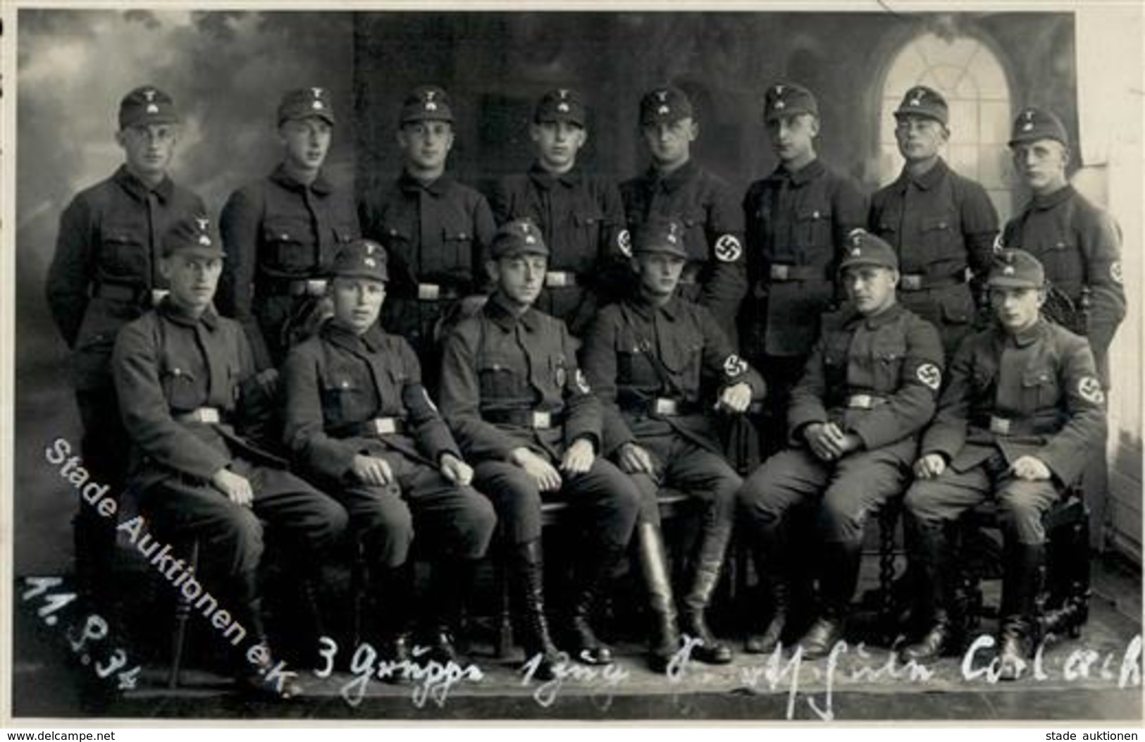 SS WK II - Foto-Ak -SS-SPORTSCHULE KORBACH 1934- Totenkopf- I-II - War 1939-45