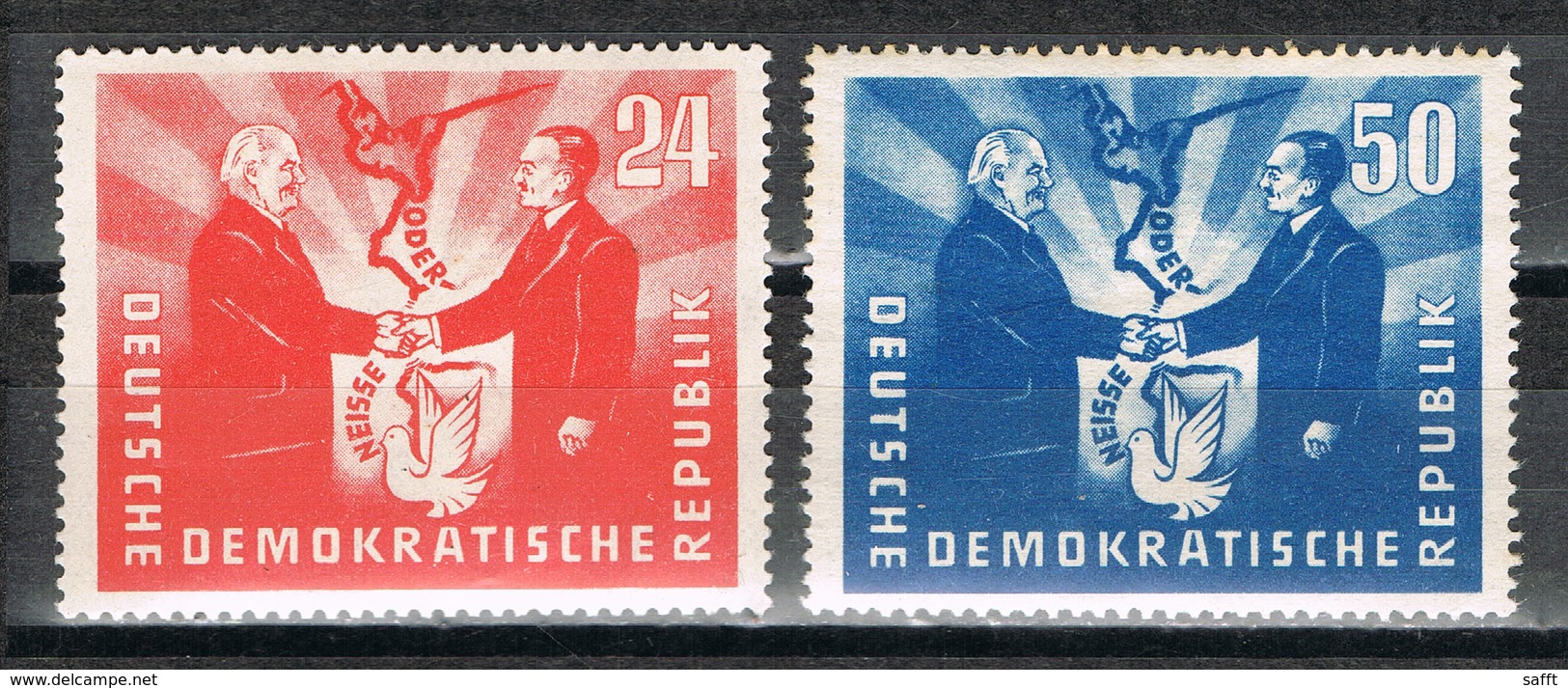 DDR 284/285 Postfrisch - Deutsch-polnische Freundschaft 1951 - Neufs