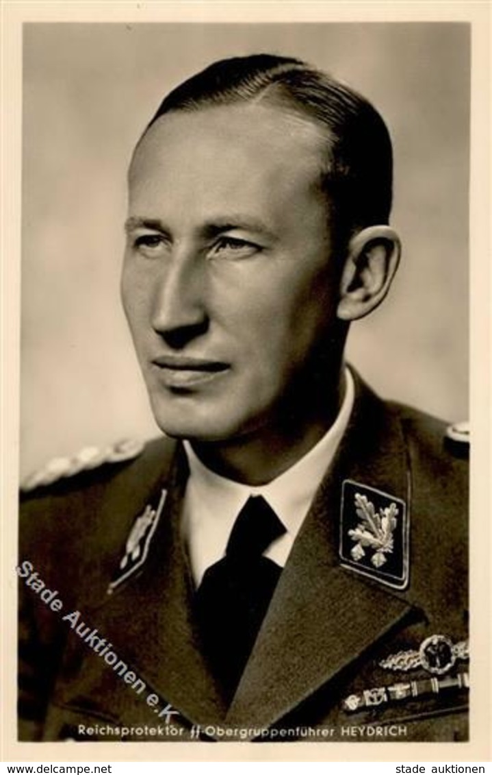 SS WK II Heydrich Reichsprotektor SS Obergruppenführer PH 1172 Foto-Karte I-II - Weltkrieg 1939-45