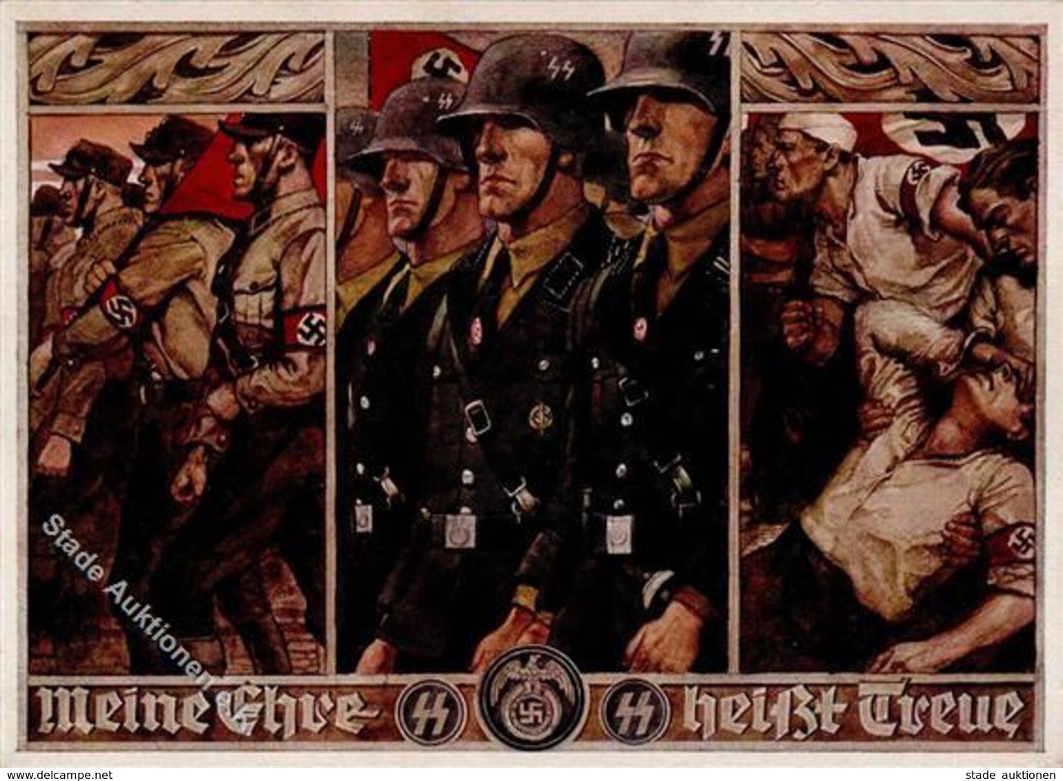 SS WK II Propaganda Sign. Albrecht, F. I-II - Weltkrieg 1939-45