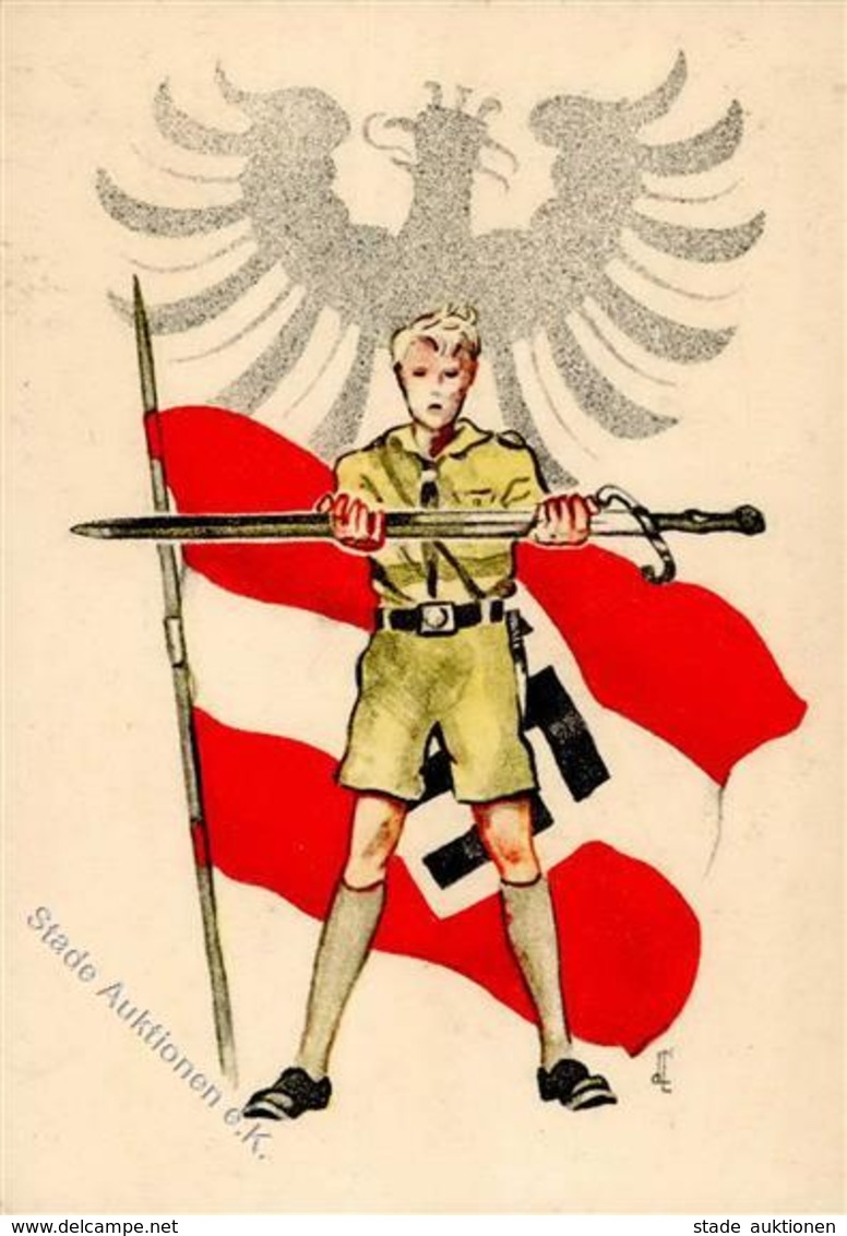 WK II HJ Propaganda Künstler-Karte I-II - War 1939-45