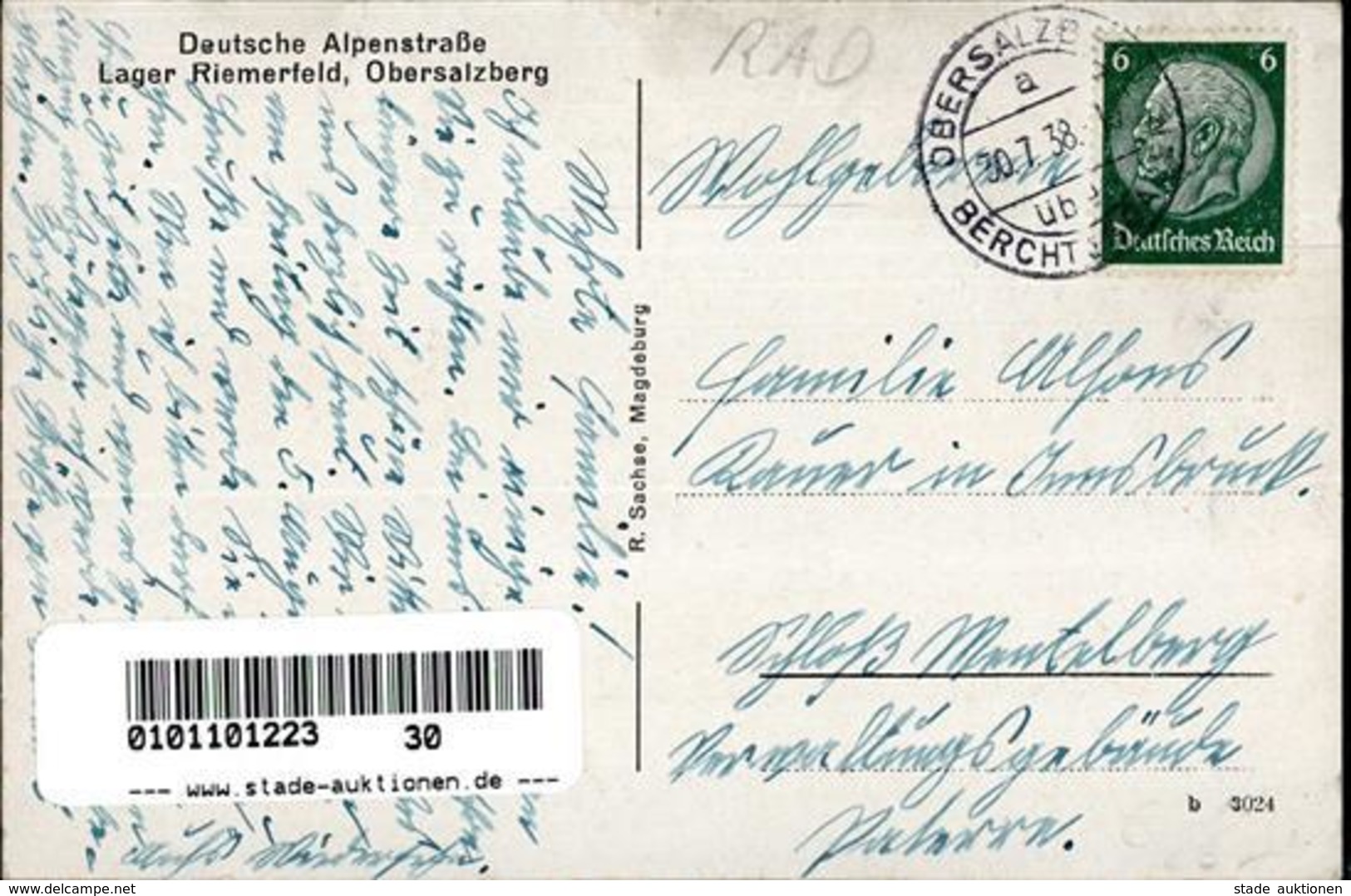 RAD Obersalzberg (8240) Lager Riemerfeld I-II - Weltkrieg 1939-45