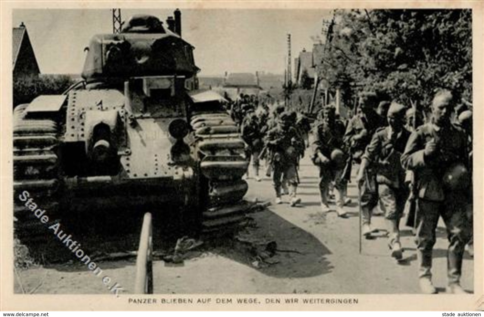 Panzer WK II Westfront Ansichtskarte I-II (fleckig) Réservoir - Weltkrieg 1939-45