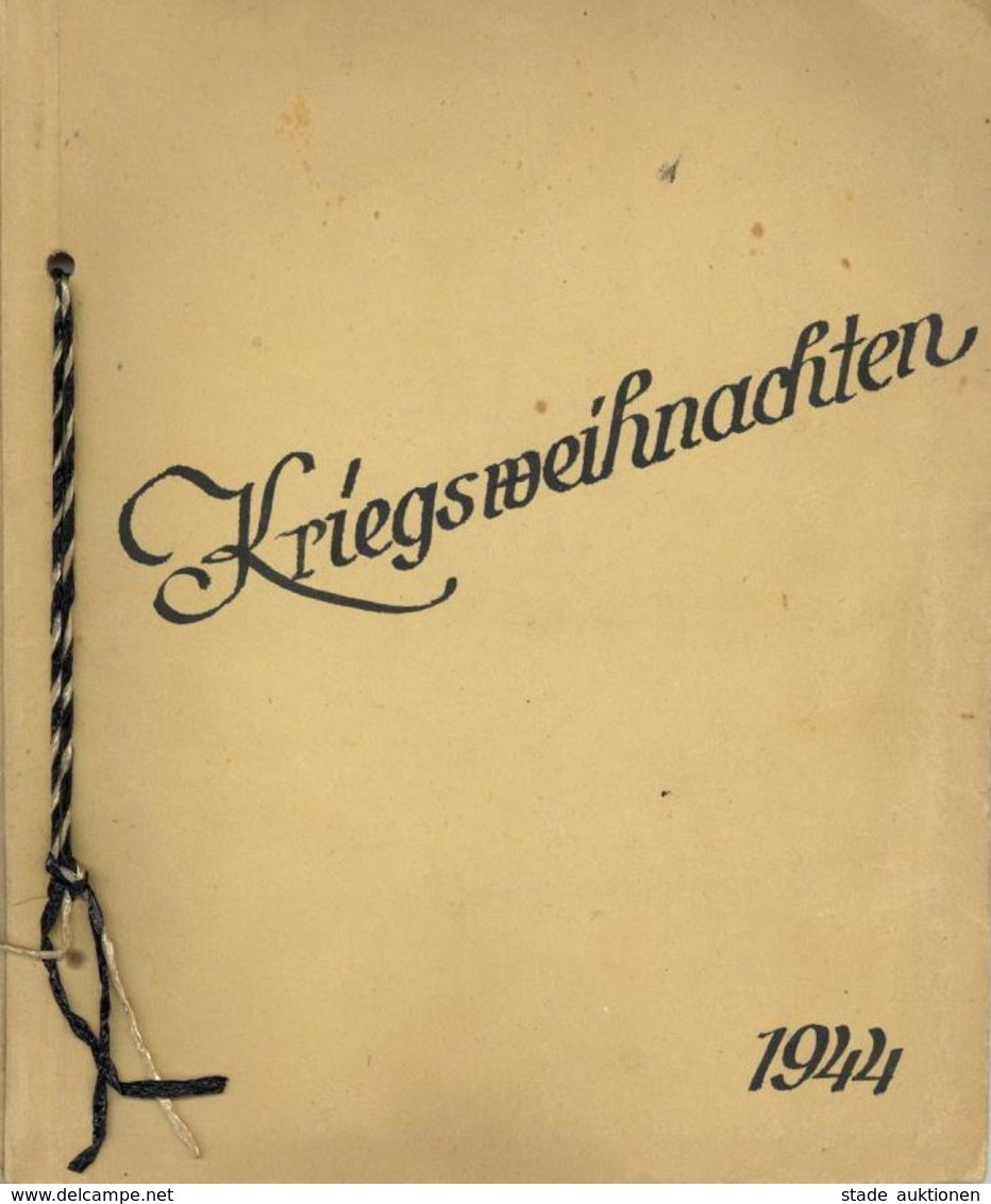 Kriegsweihnachten WK II Kriegsweihnachten 1944 Selbst Gemachtes Büchlein Mit Gedichten Und Zeichnungen Sign. Hakenjos I- - Guerre 1939-45