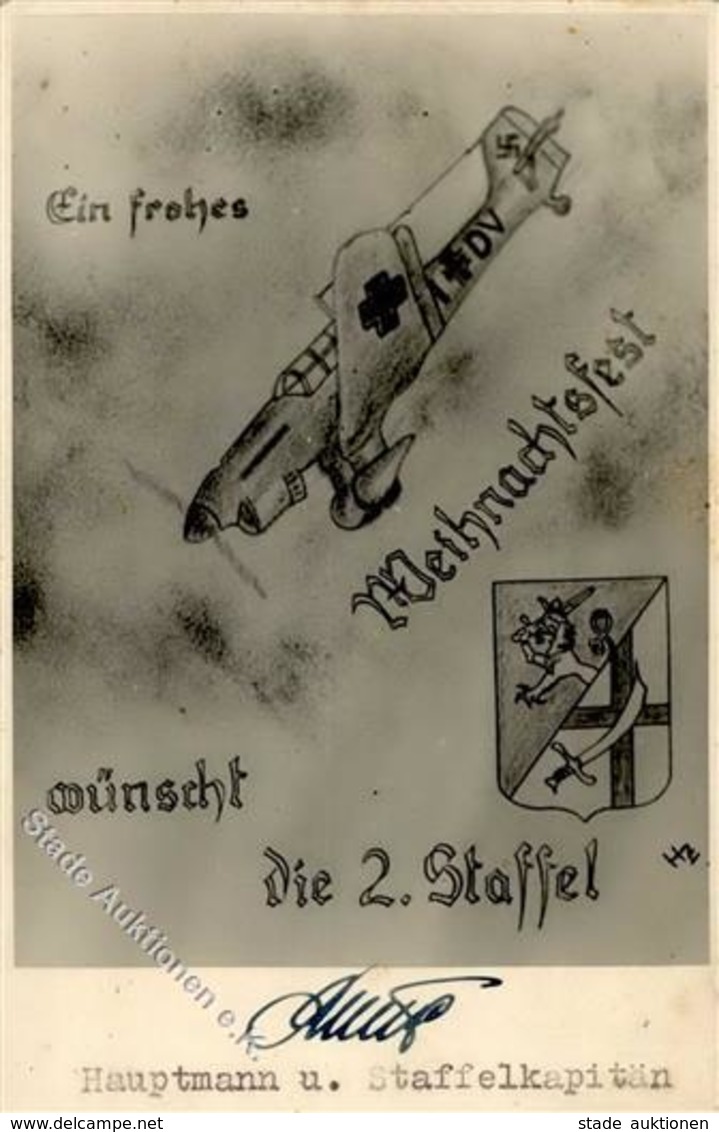 Weihnacht Im Feld WK II Die 2. Staffel Flugzeug  I-II (fleckig) Aviation - Weltkrieg 1939-45