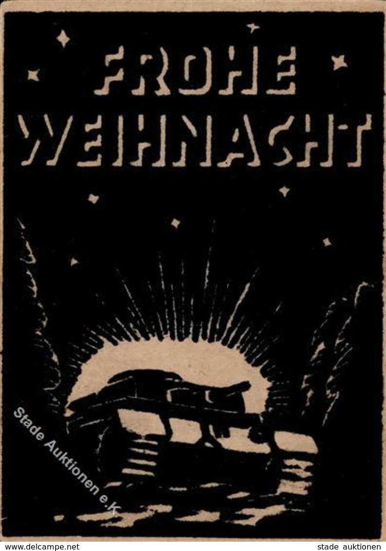 Weihnacht Im Feld WK II Panzer Künstlerkarte I-II Réservoir - War 1939-45