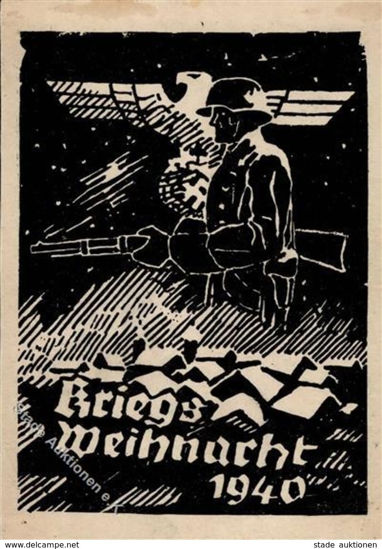 Weihnacht Im Feld WK II WK II Soldat Feldpost Nr. 36890 I-II (fleckig) - Guerra 1939-45