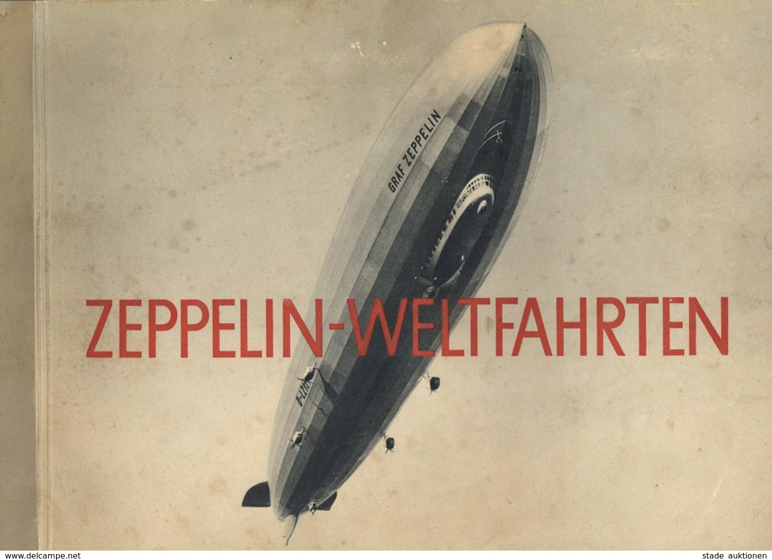 Sammelbild-Album Zeppelin Weltfahrten 1933 Bilderstelle Lohse Kompl. II (fleckig) Dirigeable - Weltkrieg 1939-45