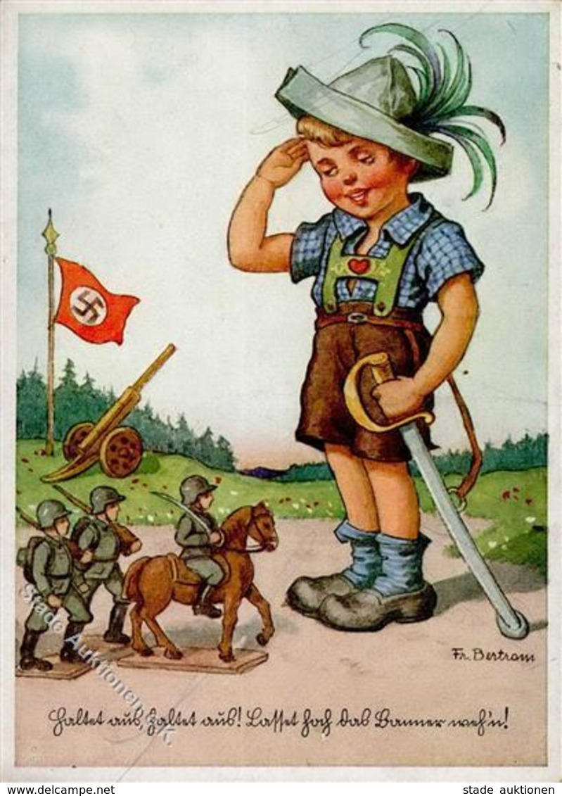 WK II Kind Uniform Soldaten Sign. Bertram, Fr.  Künstlerkarte I-II - Guerre 1939-45