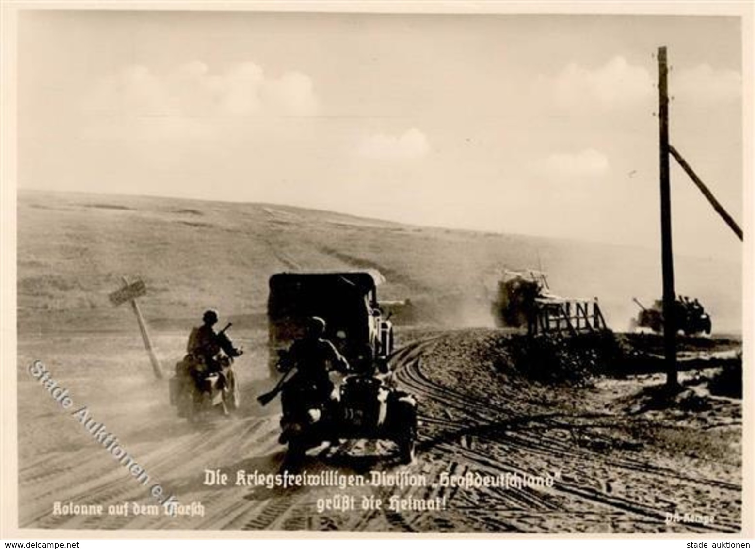 WK II Kriegsfreiwilligen Division Großdeutschland Foto AK I-II - Guerre 1939-45